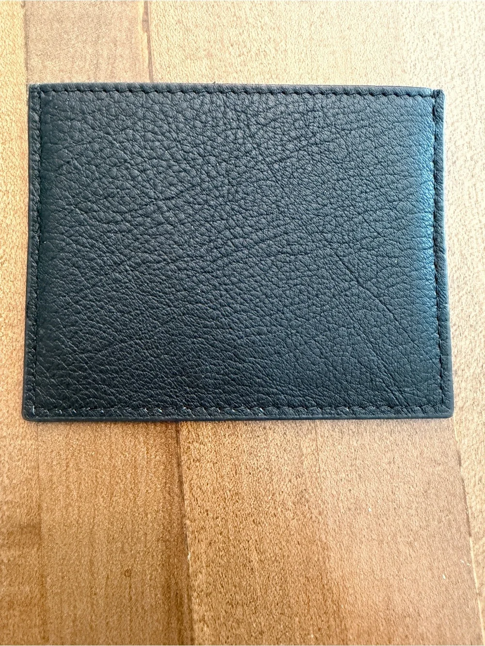 The Row Black Pebbled Leather Card Sleeve